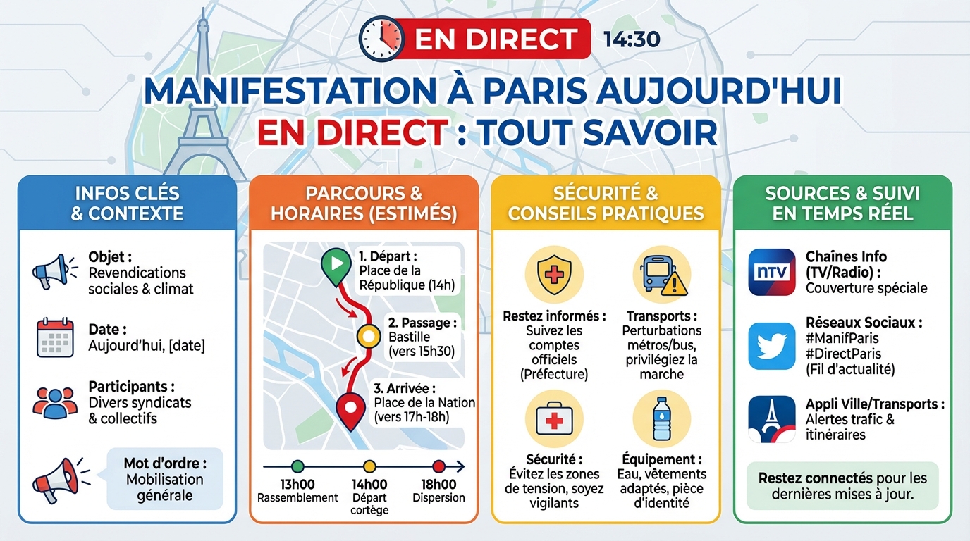 Manifestation à paris aujourd'hui en direct : tout savoir 3 Comment suivre les manifestations en direct
