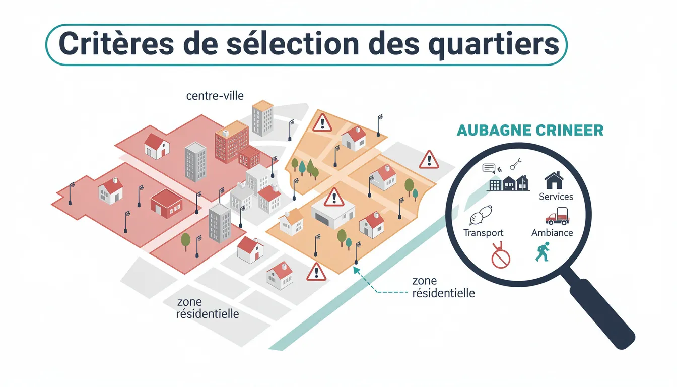 Critères de sélection des quartiers