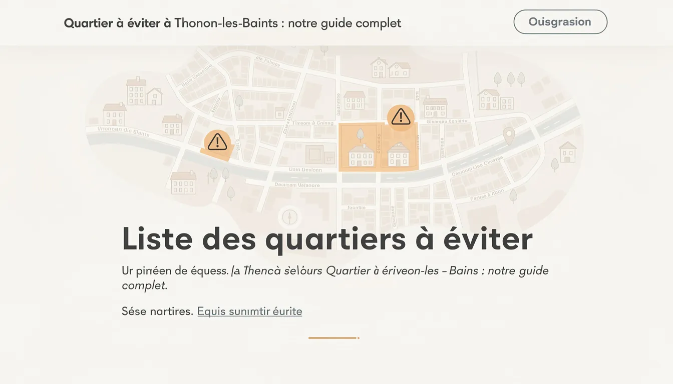 Liste des quartiers à éviter